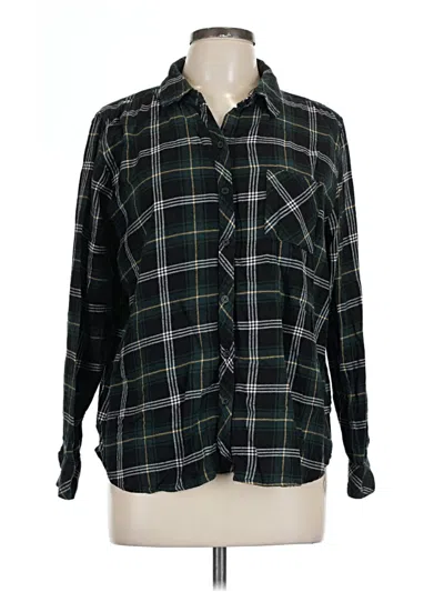 Pre-owned Well Worn Long Sleeve Button Down Shirt In Black