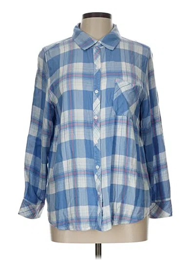 Pre-owned Well Worn Long Sleeve Button Down Shirt In Blue