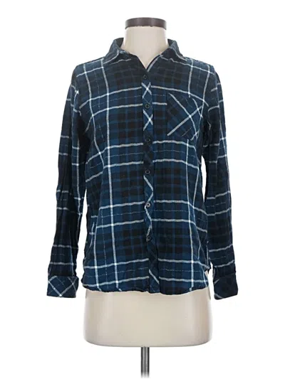 Pre-owned Well Worn Long Sleeve Button Down Shirt In Blue