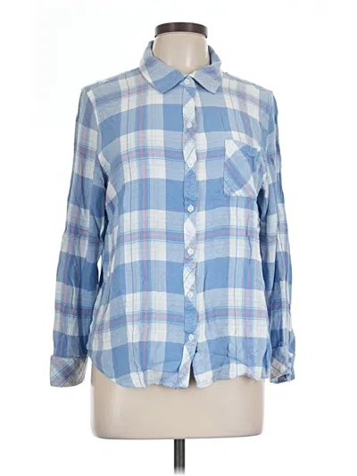 Pre-owned Well Worn Long Sleeve Button Down Shirt In Blue