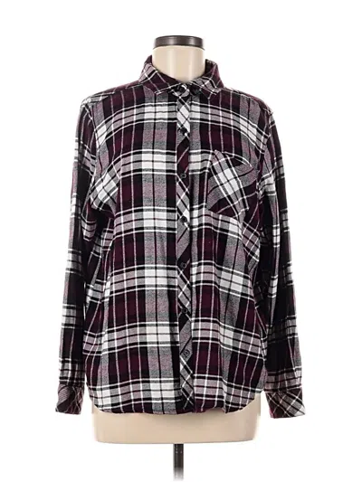 Pre-owned Well Worn Long Sleeve Button Down Shirt In Burgundy