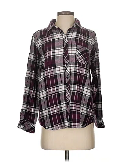 Pre-owned Well Worn Long Sleeve Button Down Shirt In Burgundy
