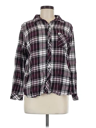 Pre-owned Well Worn Long Sleeve Button Down Shirt In Burgundy