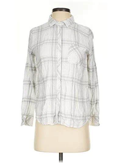 Pre-owned Well Worn Long Sleeve Button Down Shirt In Silver