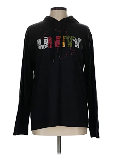 Pre-owned Well Worn Long Sleeve Polo Shirt In Black