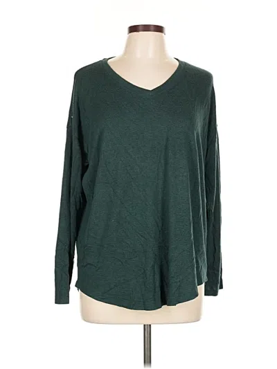 Pre-owned Well Worn Long Sleeve T-shirt In Green