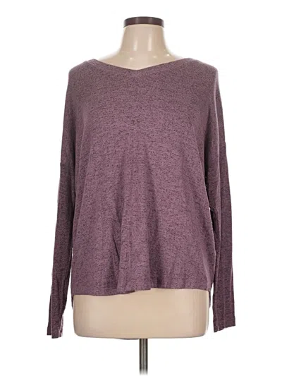Pre-owned Well Worn Long Sleeve T-shirt In Burgundy