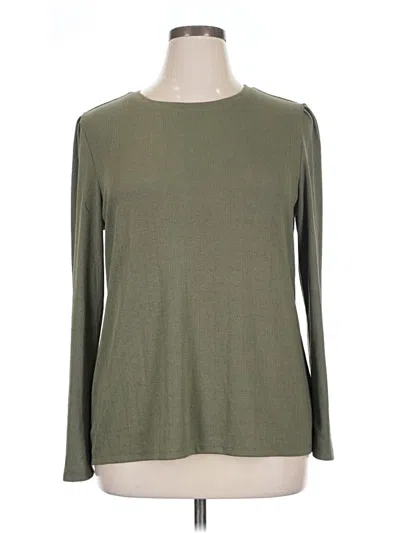 Pre-owned Well Worn Long Sleeve T-shirt In Green