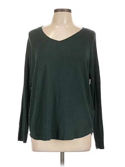 Pre-owned Well Worn Long Sleeve T-shirt In Green