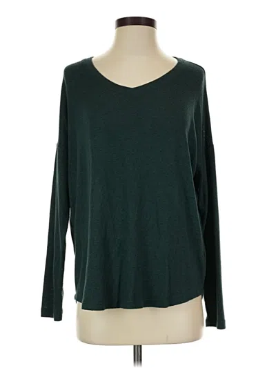 Pre-owned Well Worn Long Sleeve T-shirt In Green
