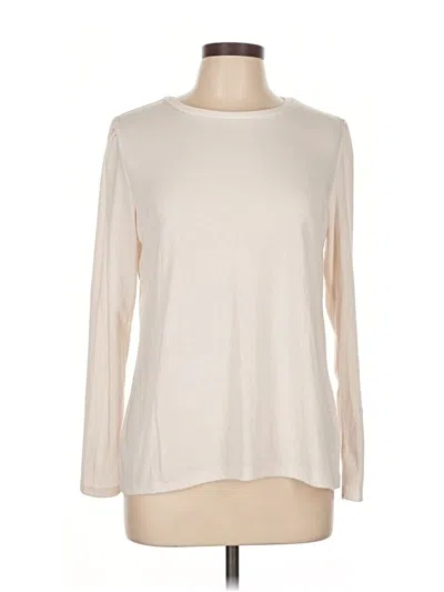 Pre-owned Well Worn Long Sleeve T-shirt In Ivory