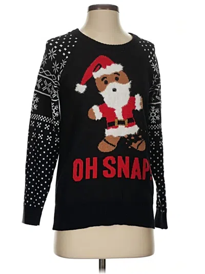 Pre-owned Well Worn Pullover Sweater In Black