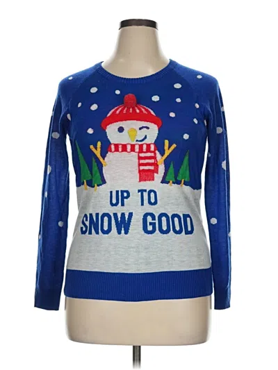 Pre-owned Well Worn Pullover Sweater In Blue