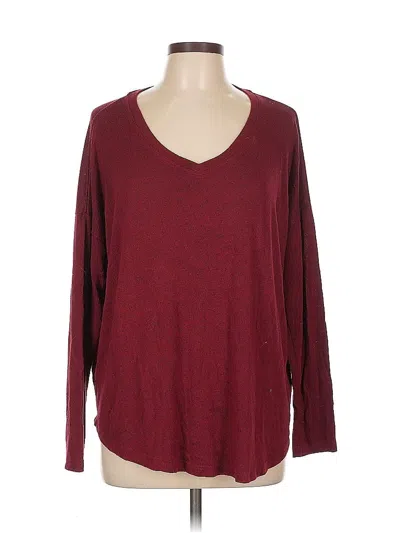 Pre-owned Well Worn Pullover Sweater In Burgundy