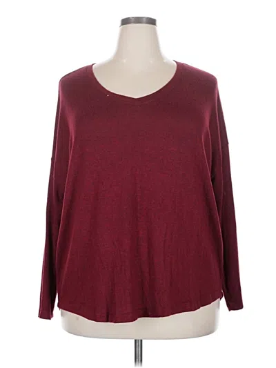 Pre-owned Well Worn Pullover Sweater In Burgundy