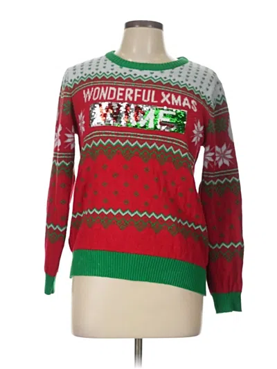 Pre-owned Well Worn Pullover Sweater In Red