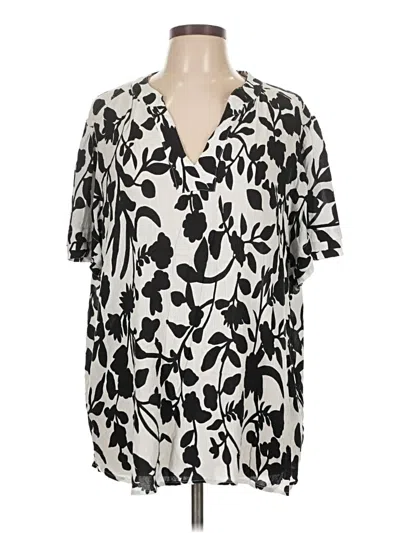 Pre-owned Well Worn Short Sleeve Blouse In Silver