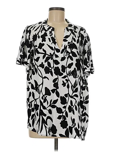Pre-owned Well Worn Short Sleeve Blouse In Silver