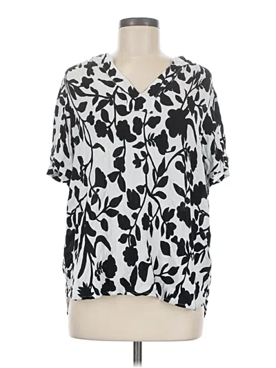 Pre-owned Well Worn Short Sleeve Blouse In Silver