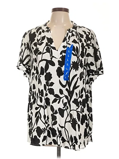 Pre-owned Well Worn Short Sleeve Blouse In White