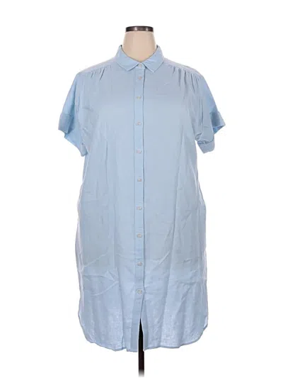 Pre-owned Well Worn Short Sleeve Button Down Shirt In Blue