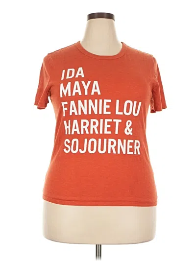 Pre-owned Well Worn Short Sleeve T-shirt In Orange