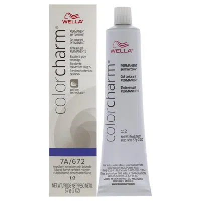 Wella Color Charm Permanent Hair Color Gel - 7a 672 Medium Smokey Ash Blonde By  For Unisex - 2 oz Ha In Transparent