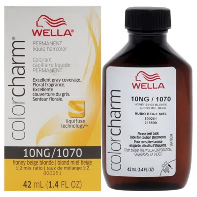 Wella Color Charm Permanent Liquid Hair Color - 1070 10ng Honey Beige Blonde By  For Unisex - 1.42 oz In Multi