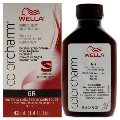 Wella Color Charm Permanent Liquid Hair Color - 6r Red Terra Cotta By  For Unisex - 1.42 oz Hair Colo In Transparent