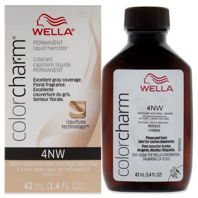 Wella Color Charm Permanent Liquid Haircolor - 4nw Medium Natural Warm Blonde By  For Unisex - 1.4 oz In Black