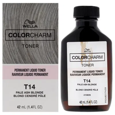 Wella Color Charm Permanent Liquid Toner - T14 Pale Ash Blonde By  For Unisex - 1.4 oz Toner In Multi