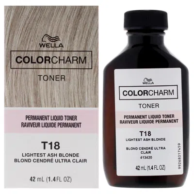 Wella Color Charm Permanent Liquid Toner - T18 Lightest Ash Blonde By  For Unisex - 1.4 oz Toner