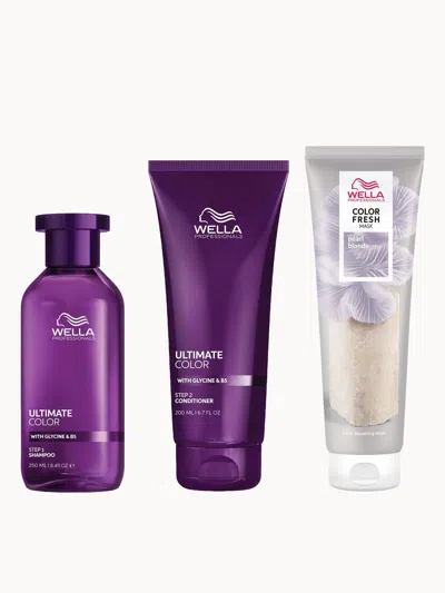 Wella Professionals Care Ultimate Color Shampoo, Conditioner And Color Fresh Mask Bundle For All Coloured Hair - Pearl Blonde