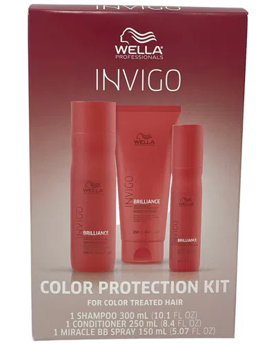 Wella Unisex Color Protection Kit For Fine Shampoo In White