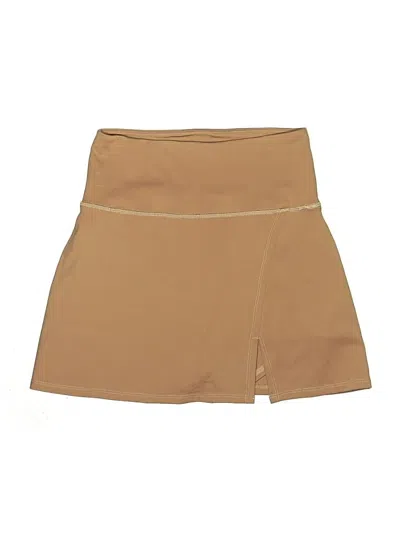 Pre-owned Wellbeing + Beingwell Active Skort In Tan