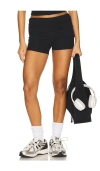 Wellbeing + Beingwell Aria Foldover 3 Inch Short In 黑色