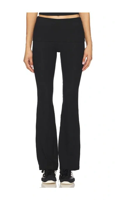 Wellbeing + Beingwell Aria Foldover Pant In 黑色