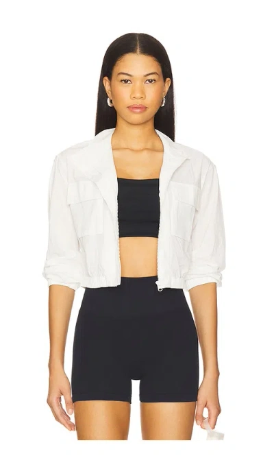 Wellbeing + Beingwell Aspyn Cropped Jacket In White