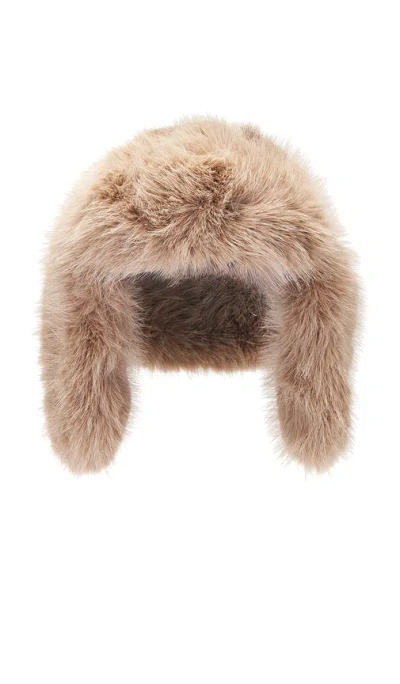 Wellbeing + Beingwell Hut Faux Fur Trapper Hat In Brown