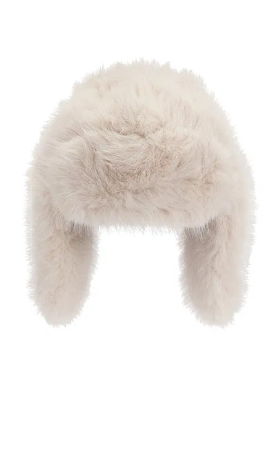 Wellbeing + Beingwell Faux Fur Trapper Hat In Neutral