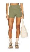 Wellbeing + Beingwell Isla Micro Rib 3 Inch Short In Clover Green
