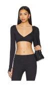 Wellbeing + Beingwell Loungewell Lena Top In Quiet Grey Heather