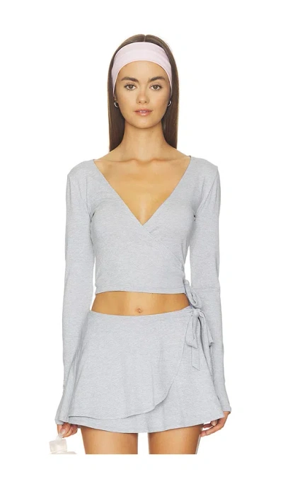 Wellbeing + Beingwell Loungewell Light Turner Wrap In Gray