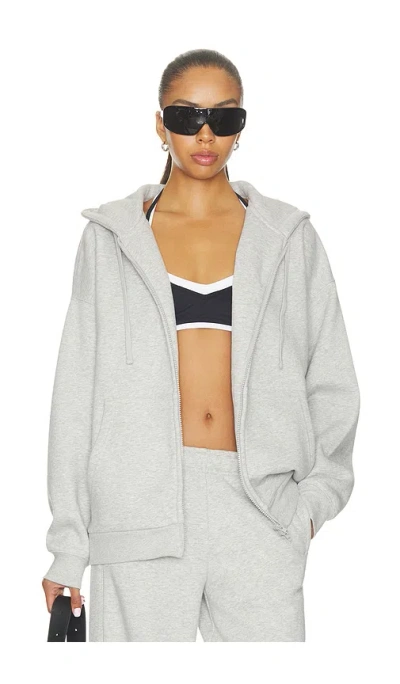 Wellbeing + Beingwell Murphy Oversized Full Zip Hoodie In Grey