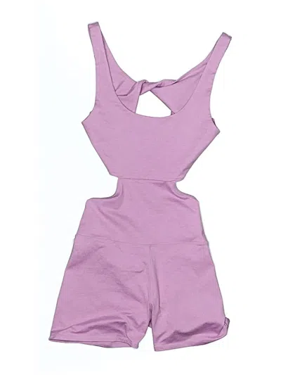 Pre-owned Wellbeing + Beingwell Overall Shorts In Purple