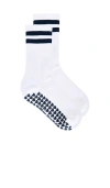 Wellbeing + Beingwell Striped Tube Grip Sock