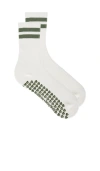 Wellbeing + Beingwell Striped Tube Grip Sock