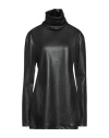 Welldone Woman Mini Dress Black Size 2 Polyurethane In Black