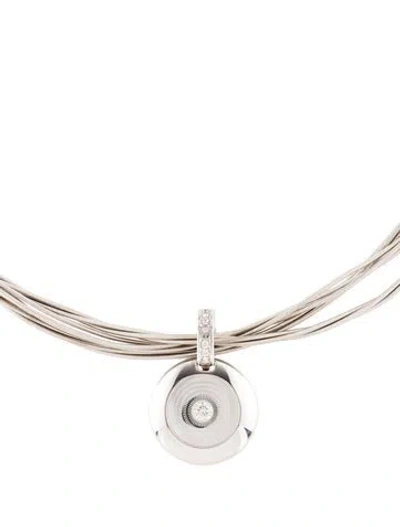 Pre-owned Wellendorff 18k Diamond Treasure Amulet Locket Pendant Necklace, 16" In Multi