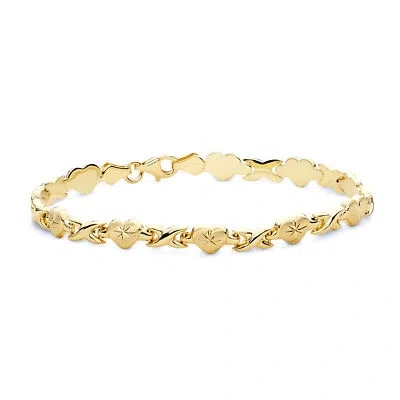 Pre-owned Wellingsale 14k White / Yellow Gold Bracelet - 7.25"